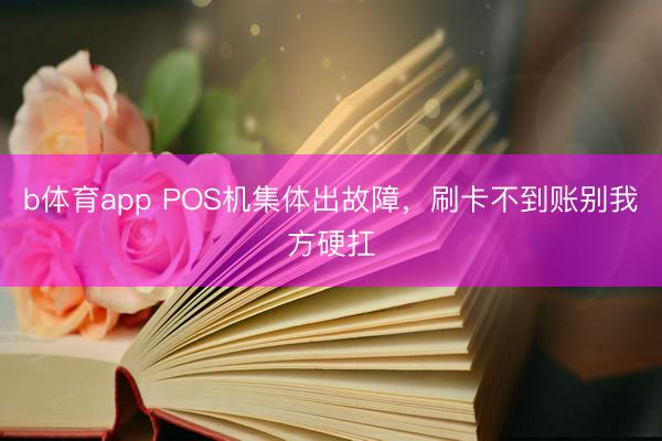 b体育app POS机集体出故障，刷卡不到账别我方硬扛
