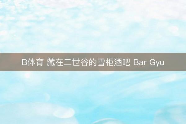 B体育 藏在二世谷的雪柜酒吧 Bar Gyu