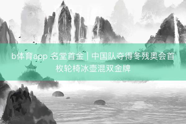 b体育app 名堂首金 | 中国队夺得冬残奥会首枚轮椅冰壶混双金牌